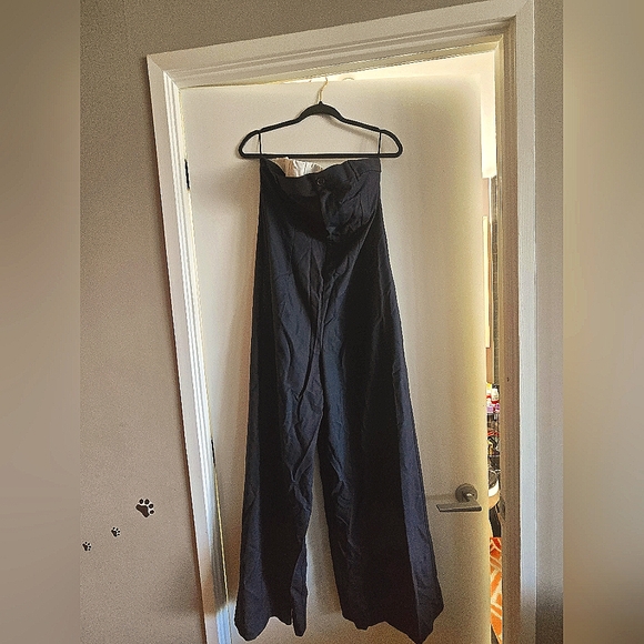 Brand new Zara navy blue suit-style 1 piece jumpsuit (Size L) - Picture 2 of 4